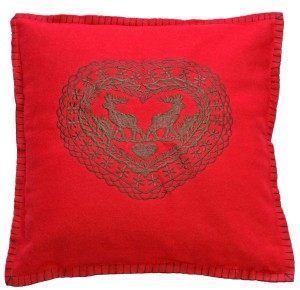 Poduszka z wełną Renifery