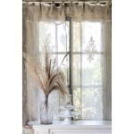 Zasłonka z haftem DENTELLE 60 x 120 cm beżowo-biała