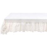 Bawełniany obrus z falbaną TINTORETTO biały 200x200 cm