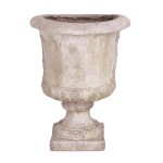 Rzeźbiona donica puchar 43 cm TRAME Blanc MariClo'