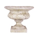 Rzeźbiona donica puchar 47 cm TRAME Blanc MariClo'