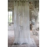 Firana zasłona lniana DENTELLE GREY Blanc MariClo' 140x290 cm