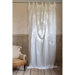 Firana zasłona lniana DENTELLE WHITE Blanc MariClo' 140x290 cm biała