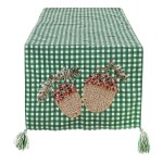 Bieżnik ŻOŁĘDZIE w kratkę 45x150 cm Blanc MariClo'