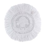 Haftowana poduszka DENTELLE WHITE Blanc MariClo' okrągła biała