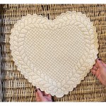 Bawełniana podkładka serce AMORE jasny beż Blanc MariClo'