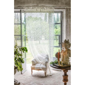 Haftowana firana VILLE DELLE ROSE 135x290 cm Blanc MariClo' 