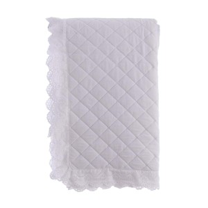 Narzuta biała z falbaną SANGALLO Blanc MariClo' 180x260 cm