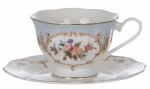 Komplet 6 porcelanowych filiżanek ze spodkiem DAPHNE Blanc MariClo'