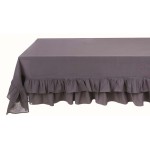 Lniany obrus FRILL 220x300 cm szary