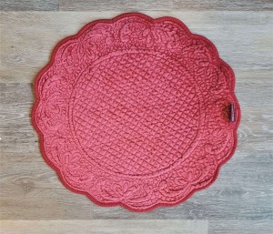 Podkładka (velvet) 42cm - CZERWIEŃ (koło) 