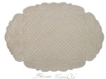 Bawełniana podkładka owalna LINDSAY szaro-beżowa 35x50 cm