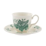 Komplet 6 filiżanek ze spodkiem SPLENDOR GREEN