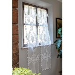 Haftowana firana FRENCH BOUQUET 60x220 cm Blanc MariClo' biała