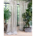 Lniana firana z haftem  NATURAL VIEW II Blanc MariClo'